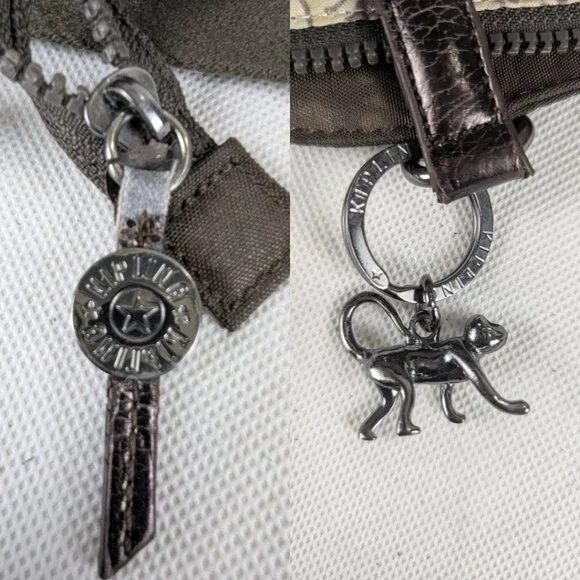 Kipling Large Shoulder Crossbody Bag Brown - Authentic - Made in China - Picture 10 of 16